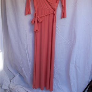 Peach floor length dress